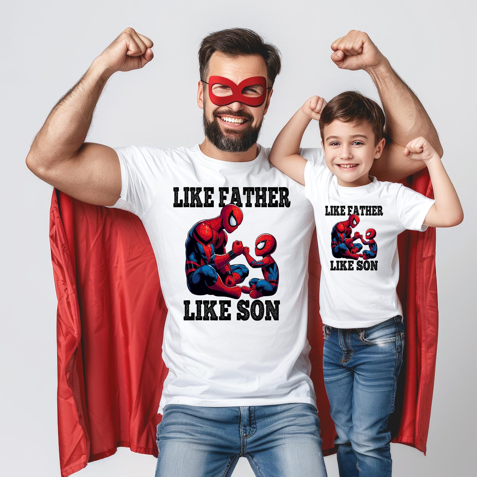 Matching Father & Son Superhero Tshirts Hero Dad Shirts Etsy — free download