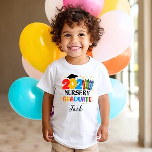 Personalised Nursery Graduation T Shirt, Preschool Graduation T Shirt, Nursery T Shirt, Nursery Keepsake, Pre School Keepsake, Graduate