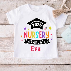 Personalised Nursery Graduation T Shirt, Preschool Graduation T Shirt, Nursery T Shirt, Nursery Keepsake, Pre School Keepsake, Graduate