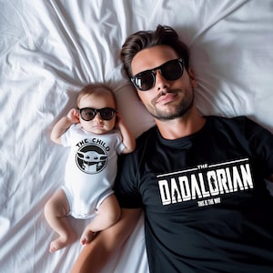 Personalized First Father&#39;s Day Matching Cotton T-Shirt Set