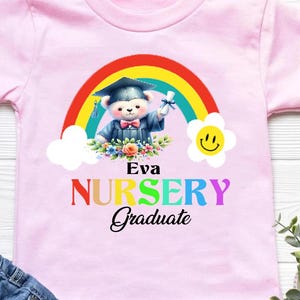 Personalised Nursery Graduation T Shirt, Preschool Graduation T Shirt, Nursery T Shirt, Nursery Keepsake, Pre School Keepsake, Graduate