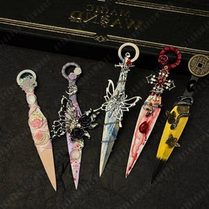 Handmade Gothic and Punk Daggers, Personalized Designs, Symbolic Protective Gift, Cosplay Prop