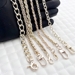 39 'bis 47' Crossbody Geldbörse Kette Taschenkette Griffe mit Clips, Light Gold, Eisen für Brieftasche Tasche Geldbörse Herstellung von Ersatz-Hardware
