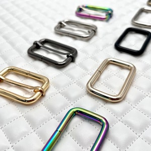1 1/2 inch Slide adjuster Buckle and Rectangle ring, strap buckle purse ring,iron,1 piece , bag purse hardware replacement