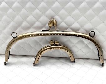 Metal Purse Frame, Arch, Kiss Lock, Sew-In