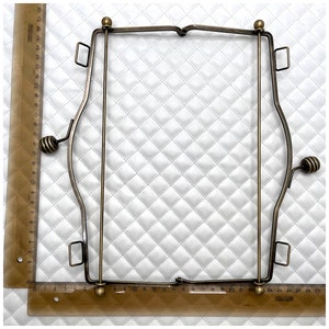 Monedero de alambre de hierro de 4 tamaños, marco de embrague para bolso, cierre de beso, antibronce, para reemplazo de fabricación de bolsos 491P 10 1/2"x4 3/4"