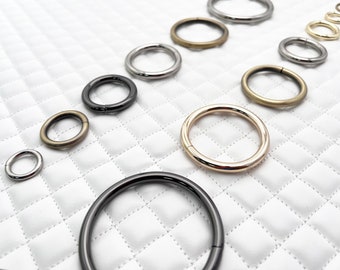 3/8" to 2" iron Bag purse O-rings connector Round ring loops buckles Purse Link Connector Hardware bag purse hardware replacement