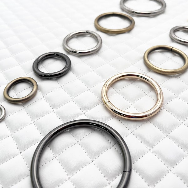 3/8" to 2" iron Bag purse O-rings connector Round ring loops buckles Purse Link Connector Hardware bag purse hardware replacement