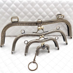 4 Größe zur Auswahl Eisen M Form Nähen Münztasche Geldbörse Beutel Tasche Clutch Frame, Anti Bronze, Kiss Spange Lock, für Geldbörse Bag Making Ersatz
