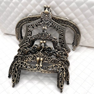 6 size zinc alloying Emboss vintage coin bag purse Pouch Bag Clutch Frame ,kiss clasp lock, anti bronze, for Purse Bag Making replacement