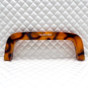 9 1/2&quot; x 3 1/2&quot; Acrylic resin Rectangle screw in coin bag purse Pouch Bag Clutch Frame, Tortoise ,for Purse Bag Making replacement 448D