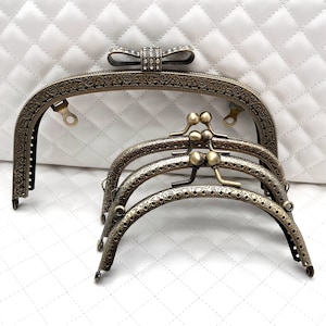 4 size to choose Iron Arch Sew on coin bag purse Pouch Bag Clutch Frame ,anti bronze, kiss clasp lock, for Purse Bag Making replacement