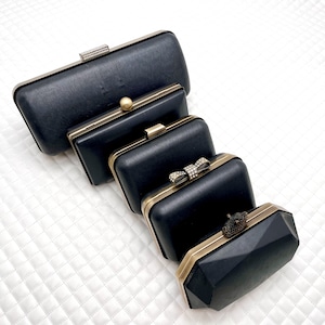 5 size Iron glue on bag purse  Bag Clutch Frame with plastics box, anti bronze, for wedding Bridal bag Purse Clutch frame making