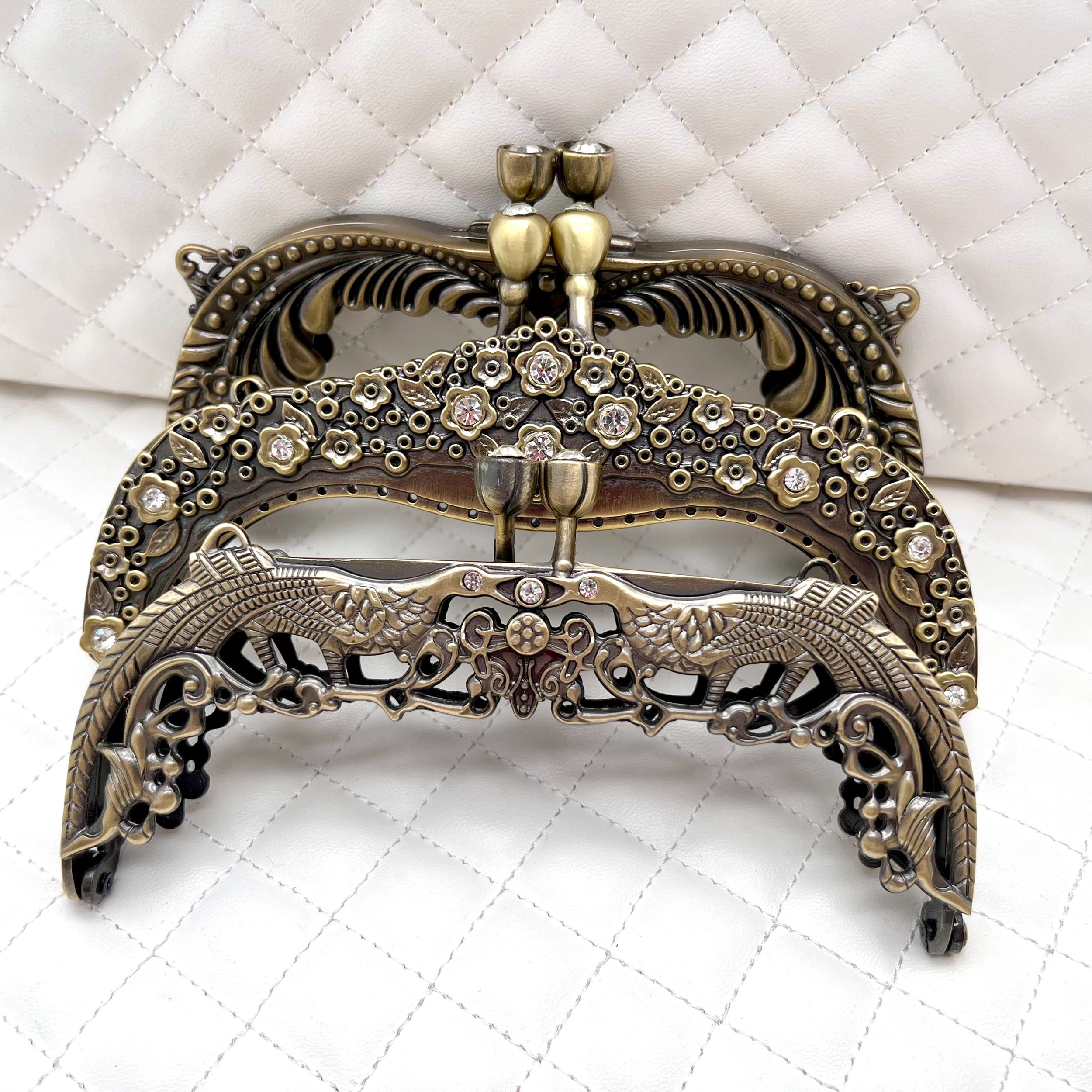 3 Size Zinc Alloying Emboss Vintage Coin Bag Purse Pouch Bag Clutch Frame kiss Clasp Lock Anti Bronze for Purse Bag Making Replacement Etsy