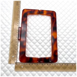 8 3/4 x 3 Acrylic resin Rectangle screw in coin bag purse Pouch Bag Clutch Frame, 6 colors ,for Purse Bag Making replacement image 7