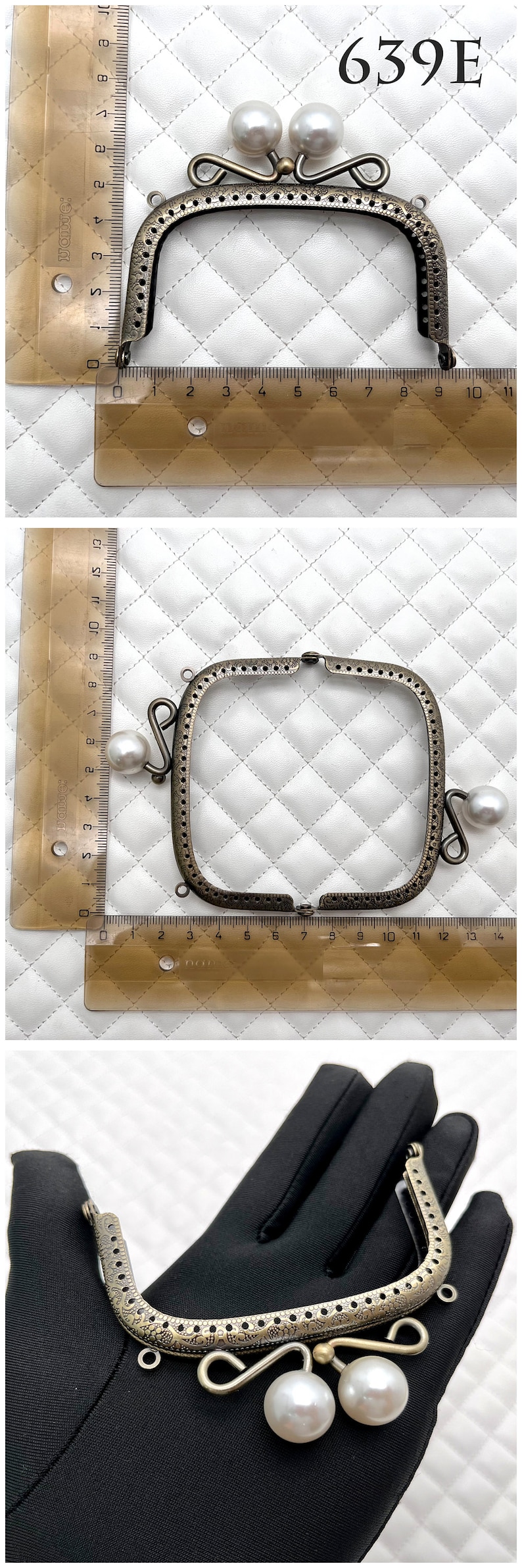 2 size Iron Arch Sew on coin bag purse Pouch Bag Clutch Frame ,anti bronze, kiss clasp lock, for Purse Bag Making replacement 639E    3 1/2" x 2"