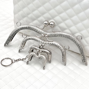 4 size to choose Iron M shape Sew on coin bag purse Pouch Bag Clutch Frame ,nickel, kiss clasp lock, for Purse Bag Making replacement