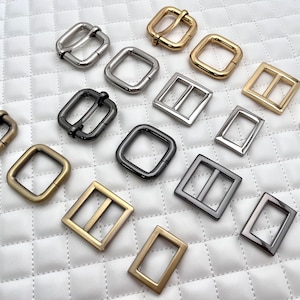 Hebilla de ajuste deslizante de 3/4 de pulgada, hebilla de correa de anillo rectangular, anillo de bolso, aleación de zinc, hierro, 1 pieza, reemplazo de hardware de bolso y bolso