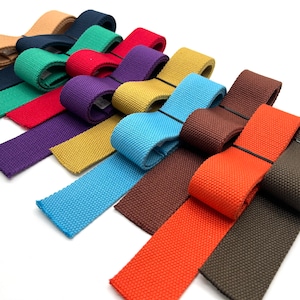 1 tot 2 inch polyester-katoenmix, op maat gesneden verkocht, zwaargewicht tasriem, kleurrijk, vervanging tasriem
