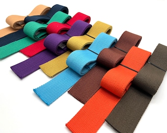 Colorful Polyester-Cotton Blend Webbing: Heavy Weight Bag Strap, Sold by the Yard