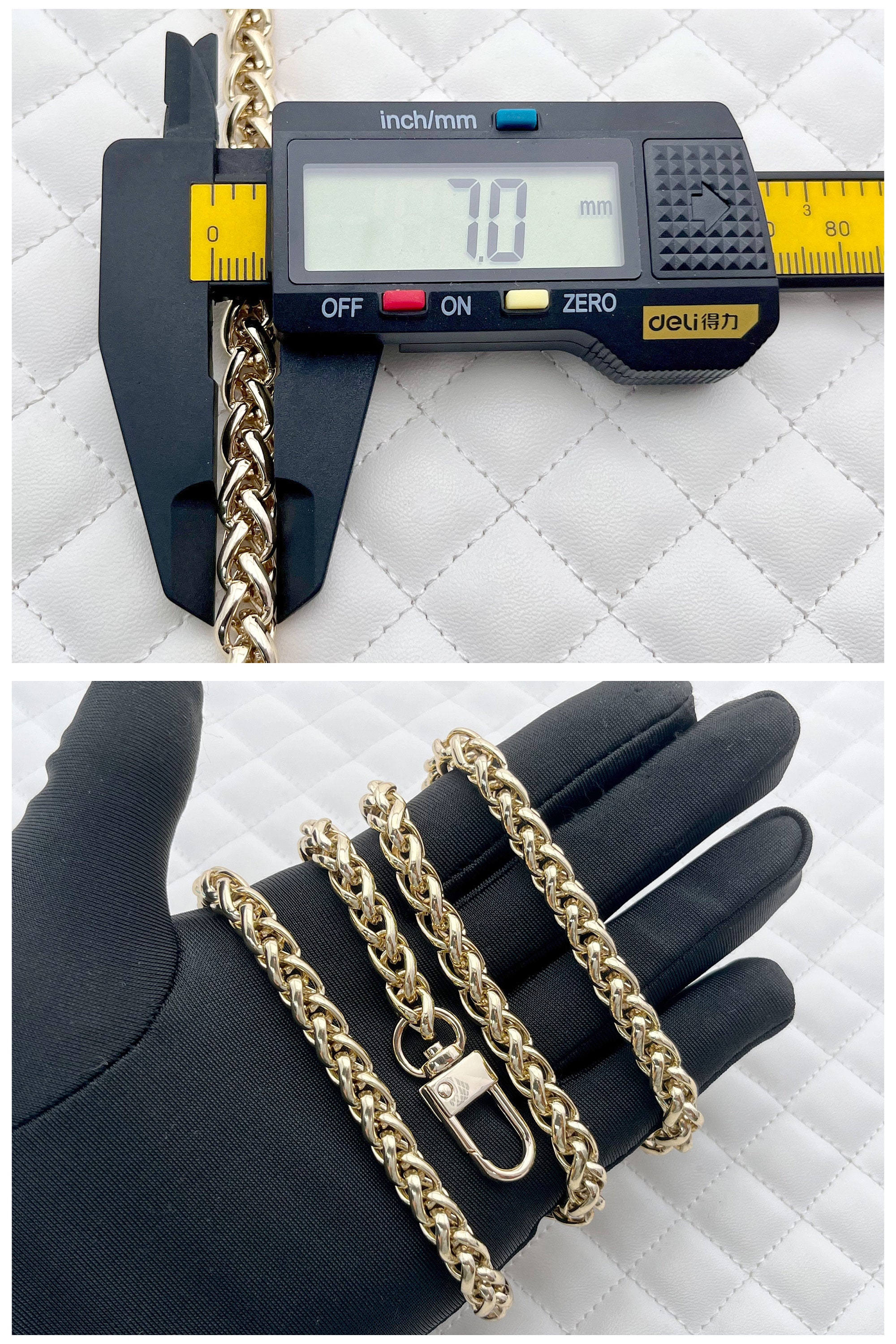 Light Gold Crossbody Purse Chain: Iron Bag Handles With Clips - Etsy