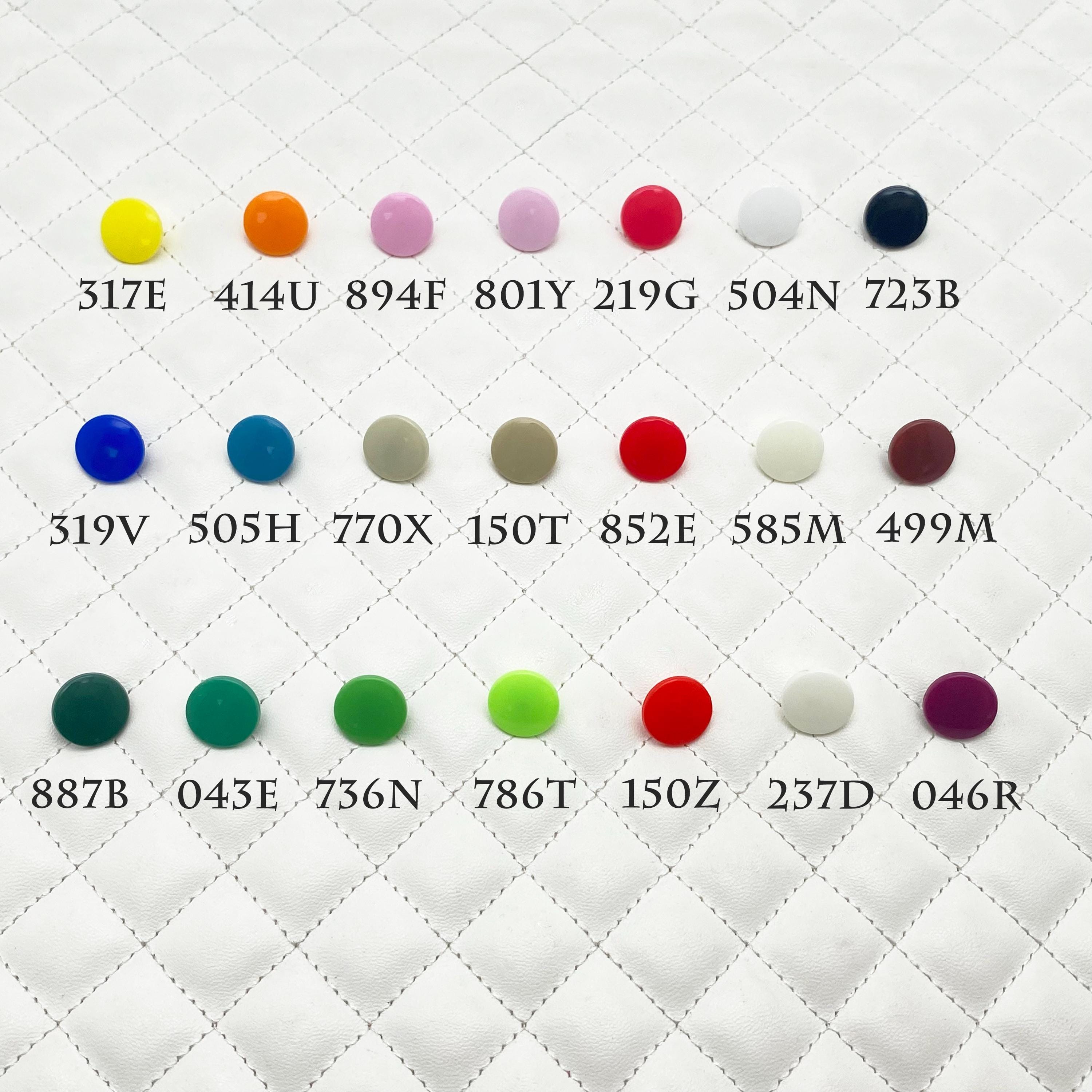 Snap Button Plain 12mm Plastic Snap Buttons: 21 Colors, 100 Sets, Washable Press Studs - Etsy