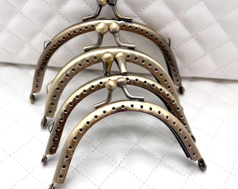 4 tailles de fer demi-rond à coudre sur le porte-monnaie, le cadre d'embrayage, le fermoir à baiser, anti-bronze, pour le remplacement de la fabrication de sacs à main