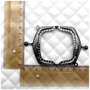 6 size zinc alloying Emboss vintage coin bag purse Pouch Bag Clutch Frame ,kiss clasp lock, gunmetal, for Purse Bag Making replacement 313D 2 3/8"x1 9/16"