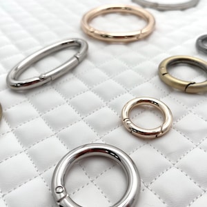 3/4&quot; to 2.5&quot; zinc alloying spring open push gate ring oval and O ring Snap Clip Clasp bag purse key chain hardware Supplies replacement