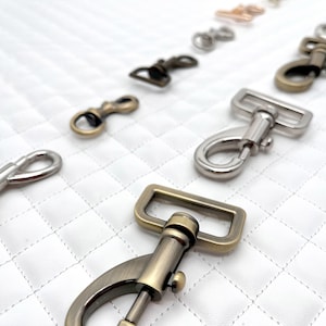 Bult Snap Swivel Clamp, zinklegeringsspänne för väskor och hundkoppel, 3/4–1,25 tum