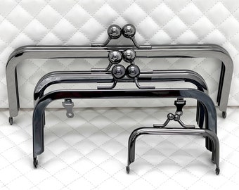 Cadre De Sac Argenté Avec Fermoir Kiss - Pour Création DIY Sac à Main 1 Pièce