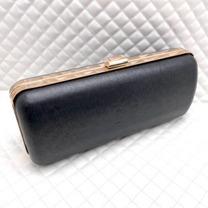9 1/2&quot; x 4&quot; Iron Rectangle glue on bag purse  Bag Clutch Frame with plastics box,gold, for wedding Bridal bag Purse Clutch frame making