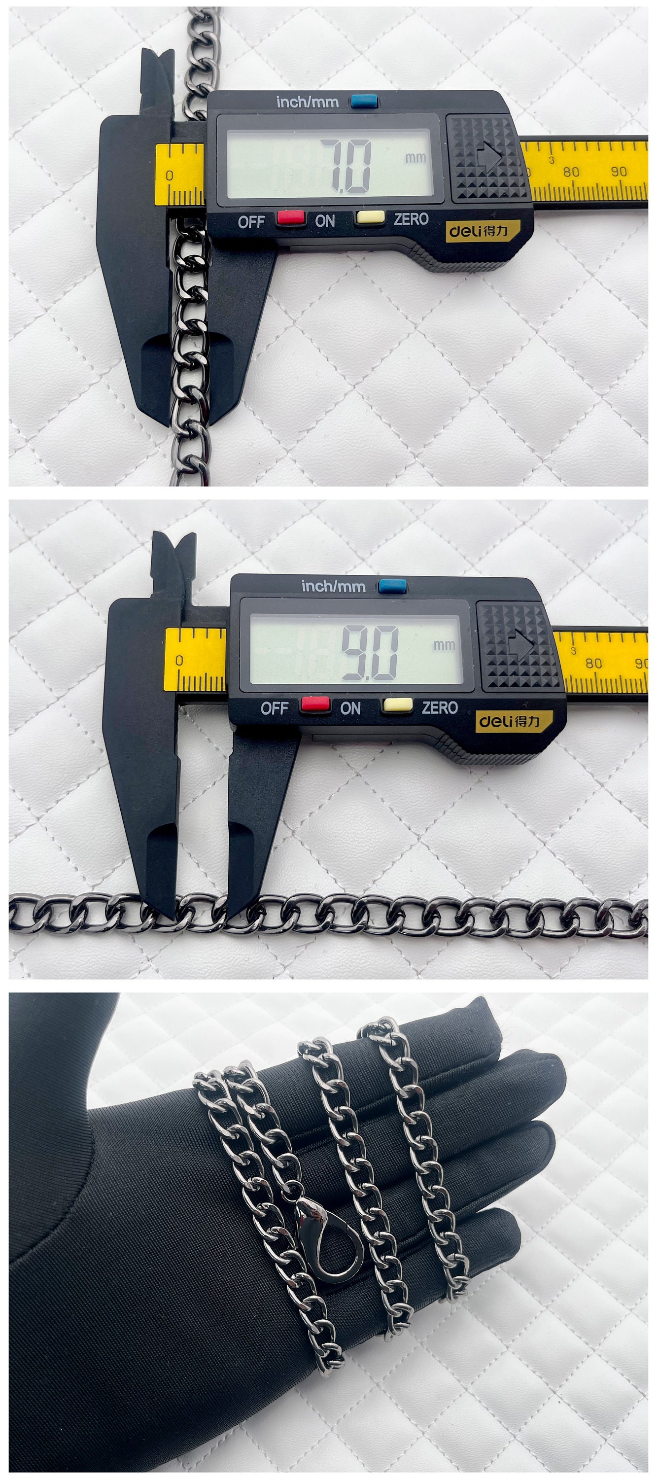 Gunmetal Crossbody Bag Chain: Purse Strap Replacement (39-47 