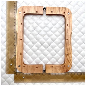 2 maten houten rechthoekige schroef-in-muntzak portemonnee Pouch Bag Clutch Frame, voor portemonnee tas Vervanging maken 152T 8" x 3 1/8"