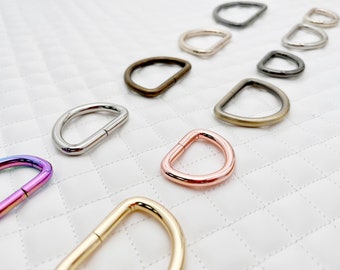 Iron Non-Welded D-Ring Connector: Bag & Purse Hardware (1-2 inch)