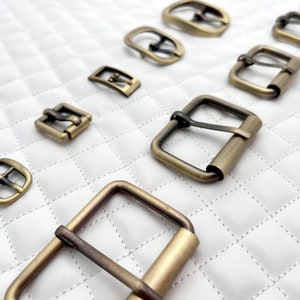 3/8&quot; to 2&quot; Leather belt bar pin strap belt buckle, Anti bronze, Zinc alloy and iron, for leather bag purse making replacement hardware