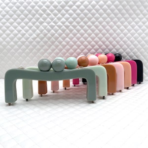 8&quot; x 3&quot; Acrylic resin screw in coin bag purse Pouch Bag Clutch Frame, 7 colors,kiss clasp lock, for Purse Bag Making replacement