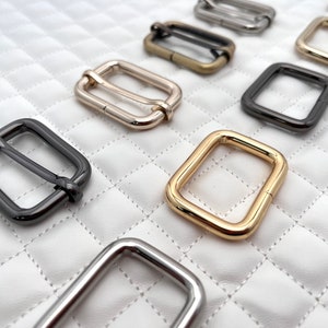 Hebilla de ajuste deslizante de 1 1/4 pulgadas y anillo rectangular, anillo de hebilla de correa para bolso, hierro, 1 pieza, reemplazo de hardware para bolso y bolso