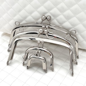 5 size to choose Iron Arch glue on coin bag purse Pouch Bag Clutch Frame ,kiss clasp lock, nickel, for Purse Bag Making replacement
