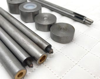 Snap Fastener Setting Tool Kit: Flat Round Top, 4 Sizes