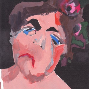 Hommage an Henri Matisse, Kopf der Lorette mit langen Haarlocken