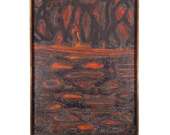 Harry Koursaros Abstract Oil Painting: Mid-Century Modern Expressionist Art