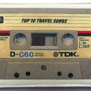 Oyster-kaarthouder. Houder van een buspas. Portemonnee met reiskaarthouder. Cassettebandje. Retro mixtape. Kaart portemonnee. Oystercard-portemonnee. Kaarthouder.