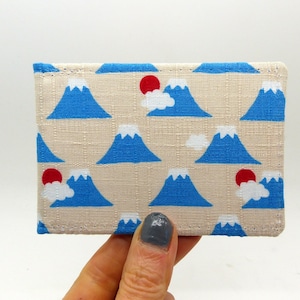 Porta carte Oyster, porta abbonamento autobus, porta tessere viaggio, portafoglio. Stampa Monte Fuji. Porta carte, portafoglio Oyster, porta carte..