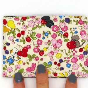 Porte-cartes Oyster, porte-cartes de bus, porte-cartes de voyage, portefeuille. Porte-cartes floral japonais avec chats, porte-cartes Oyster, porte-cartes.