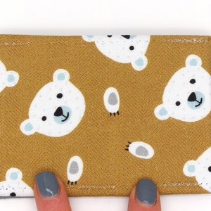 Oyster-kaarthouder, buspashouder, reiskaarthouder, kaartportemonnee. Portemonnee met ijsbeerprint. Oystercard-portemonnee, creditcardhouder
