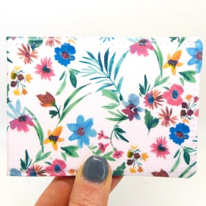 Porta-cartão Oyster, porta-passe de ônibus, porta-cartão de viagem, carteira. Carteira de cartão com flores bonitas. Carteira de cartão, carteira de cartão Oyster, porta-cartão