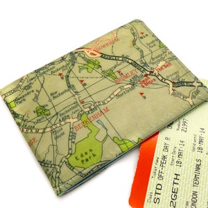 Tarjetero Oyster. Tarjetero para abono de autobús con mapa de Beckenham. Tarjetero para viajes. Billetera con mapa de Londres impreso. Billetera para tarjetas con mapa impreso. Billetera para tarjetas de crédito.