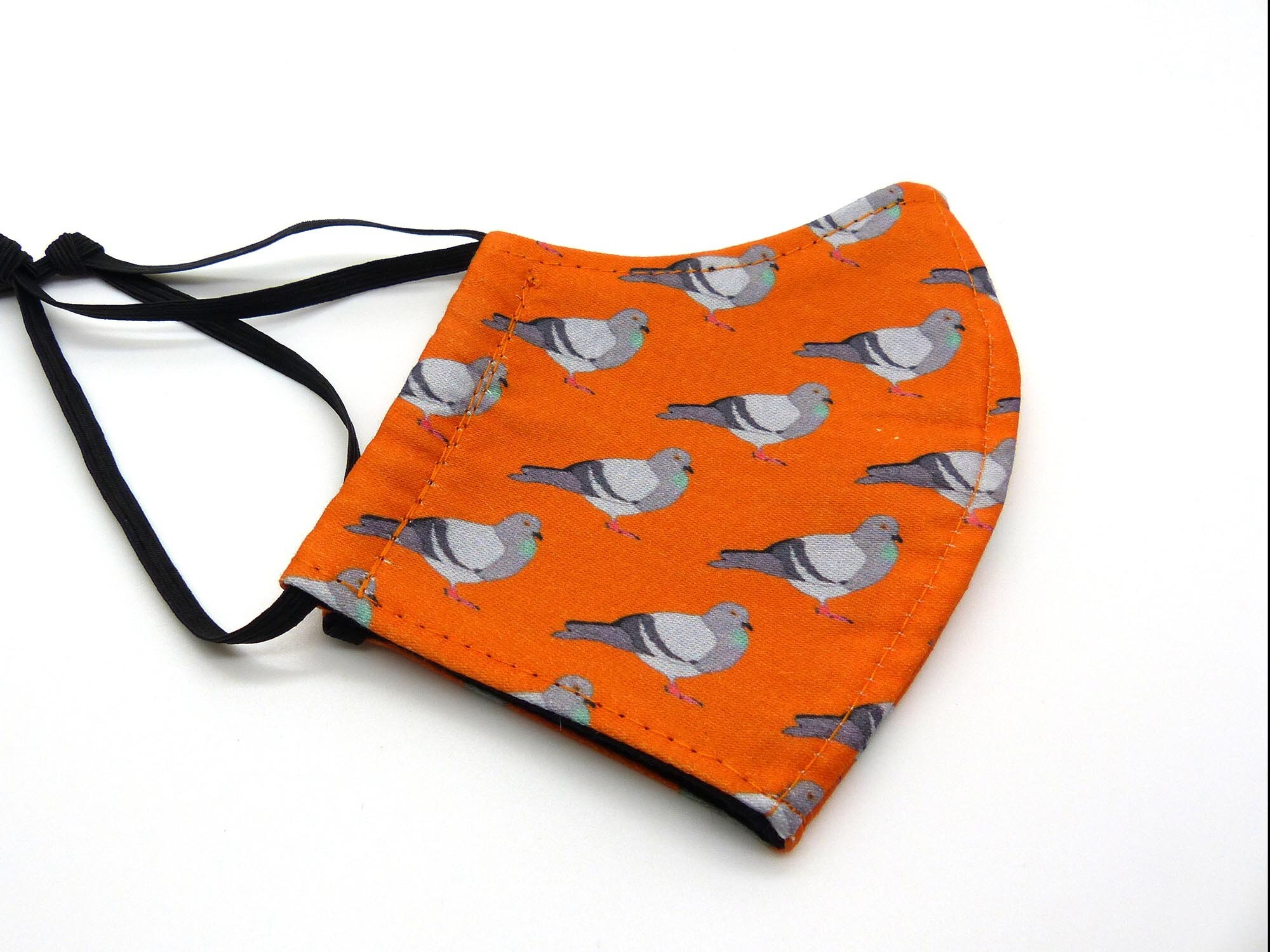 Pigeon Print Face Mask. 7 Available Colours. 3 Layer Fabric Etsy
