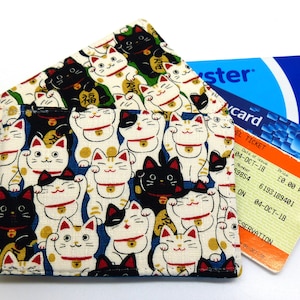 Porte-cartes Oyster, porte-cartes de bus, porte-cartes de voyage, porte-cartes. Portefeuille à imprimé chat porte-bonheur. Portefeuille Oyster Card, porte-cartes de crédit